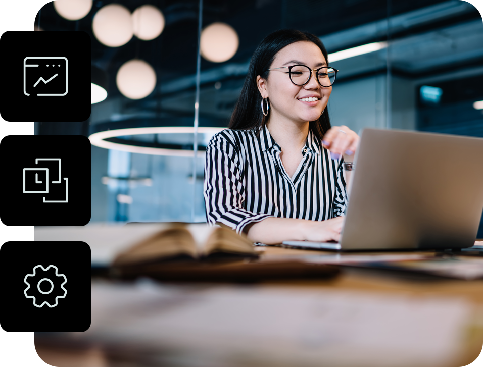 Financial services multi-dimensional reporting and data with real-time visibility
